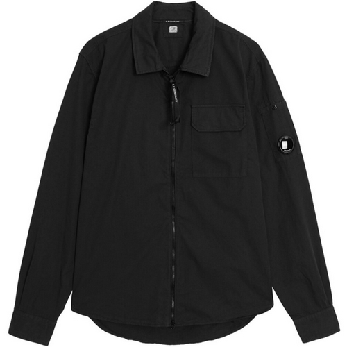 CP컴퍼니 개버딘 집업 셔츠 자켓 14CMSH158A 002824G (999, 블랙)_이미지