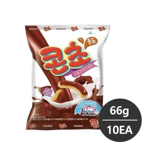 크라운제과 크라운 콘초 66g 10개