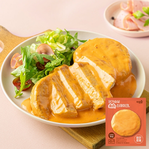와이즈유엑스글로벌 아임닭 닭가슴살 소스 스테이크 명란로제 100g (12개)