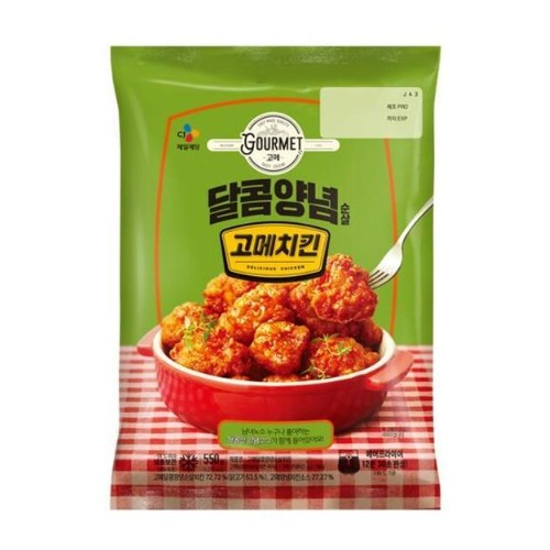 CJ제일제당 고메 달콤양념 순살 고메치킨 550g (9개)_이미지
