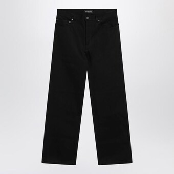 발렌시아가 Black cotton denim trousers 857194TTWA4/XM BALEN-1000 310-30 Black 포함