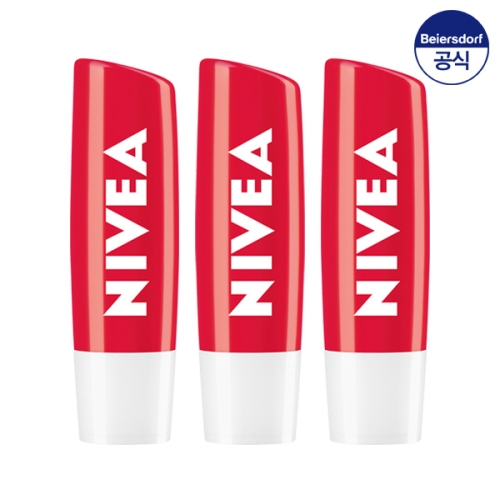 니베아 립케어 스트로베리 샤인 4.8g (3개)_이미지