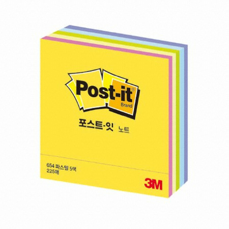 3M 노트 654 CT 형광 큐브 [1개]