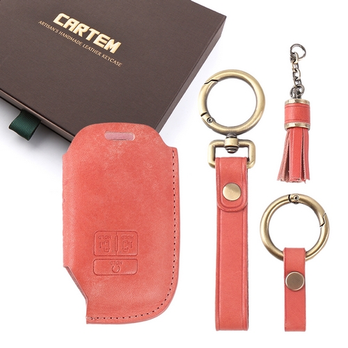 카템 3D 감탄 가죽 스마트키 케이스 기아 7버튼 전용 K07_이미지