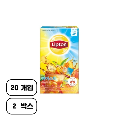 유니레버 립톤 아이스티 믹스 복숭아맛 홍차 40스틱 20+20_이미지