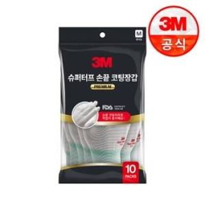 3M 스카치브라이트 안전장갑 슈퍼터프 프리미엄 손끝 코팅장갑 M 1박스 10개입