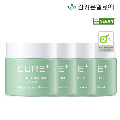 김정문알로에 큐어 리알로에 시그니처 크림 55g (4개)