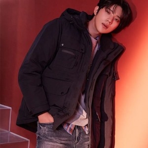 버커루 남성 아웃포켓 후드 다운 패딩 점퍼 B234DW420P_이미지