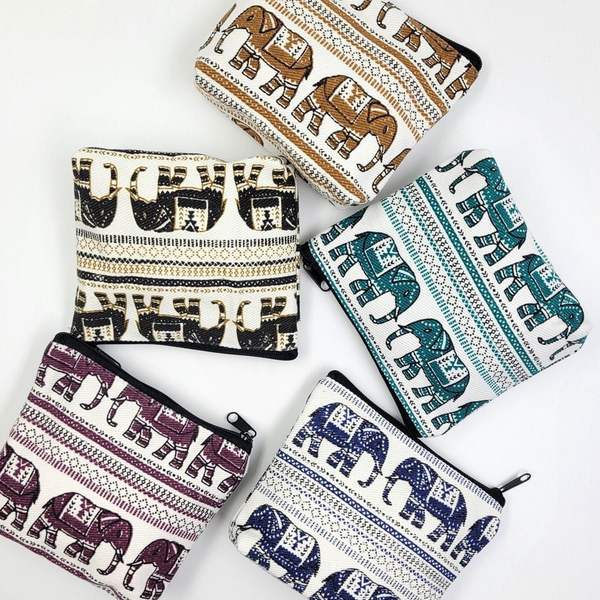 파우치 KXH922N6 코끼리 패브릭 소형 태국