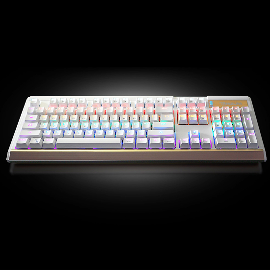 RIZUM G-FACTOR Z10 MECHANICAL 레인보우 게이밍키보드 (화이트, 적축)_이미지