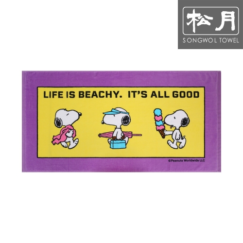 송월타월 스누피 라이프50 비치타월