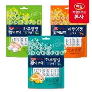 펫원 하림펫푸드 독 밥이보약 하루양갱 56g 3종 관절 + 피모 + 면역