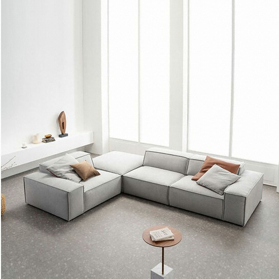 에싸 바크 코너 모듈형 르브와 패브릭 소파 4인용