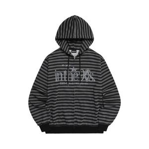  오드스튜디오 ODDSTUDIO 인 더 나인티스 스트라이프 후드집업 CHARCOAL BLACK OO5MUJP102CB 103