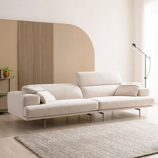 에싸 레반트 컴팩트 헤드기능 카시미라 패브릭 소파 4인용 (스툴별도)_이미지