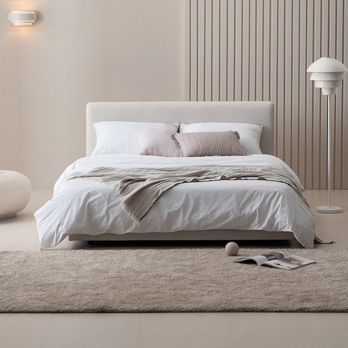 레이디가구 레브 기능성 패브릭 볼드헤드 침대 Q (포그니20독립)_이미지