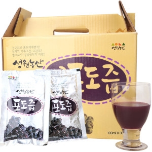 성원농산 영천 명품 머루 포도즙 100ml 30포 (1개)_이미지