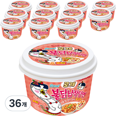 삼양식품 로제 불닭납작당면 169g (36개)_이미지