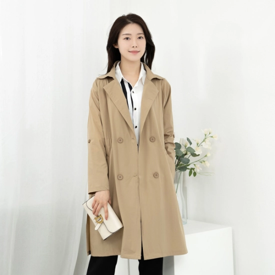 모슬린 뒷리본 바바리 롱 자켓 JK403133_이미지