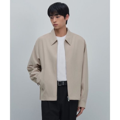 무신사 스탠다드 STANDARD 라이트 플레인 릴렉스드 미니멀 재킷 라이트 베이지 415384