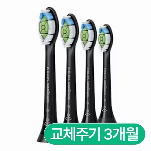 필립스 소닉케어 옵티멀 화이트 블랙 HX6064/96 [4개]