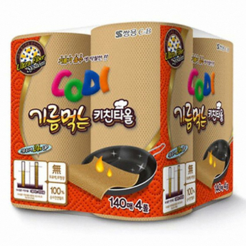 코디 기름먹는 UKP 키친타월 140매 (4입) (1팩(4입))_이미지