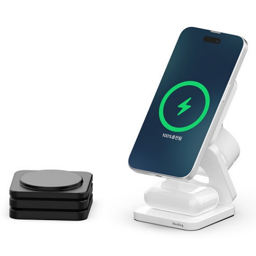 코딩 맥폴딩 3in1 맥세이프 무선충전기 KMFC31 (갤럭시/애플워치용)_이미지