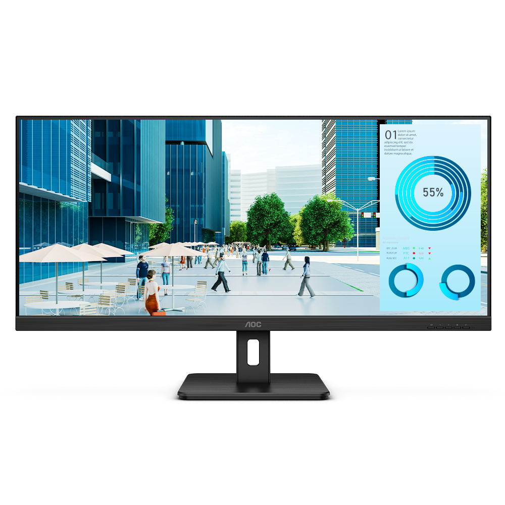 알파스캔 AOC Q34E2 울트라와이드 WFHD 프리싱크 75 시력보호 무결점