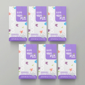 쎌바이오텍 듀오락 데일리 키즈 프로바이오틱스 유산균 60정 (6개)