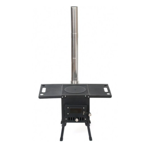  힐링캠핑 접이식 화목난로 57.5x46cm (내열창)