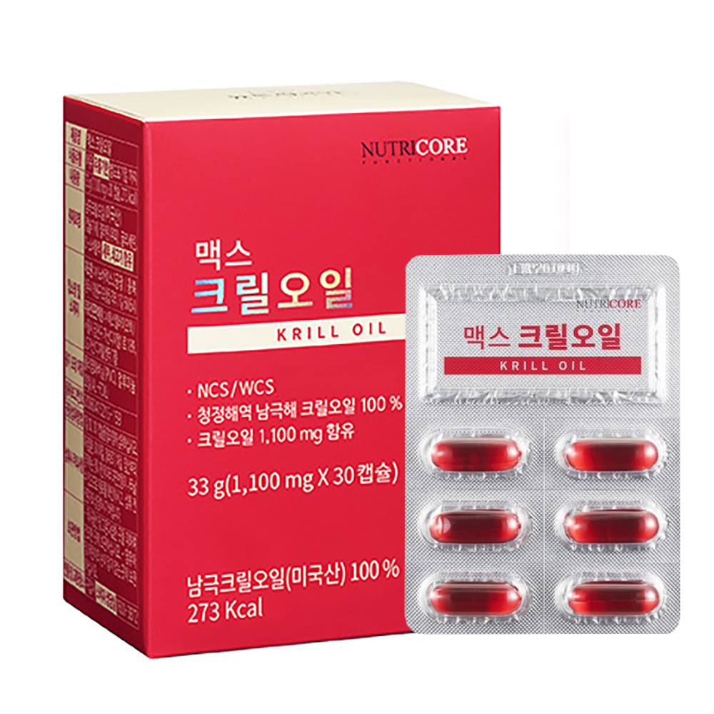 뉴트리코어 맥스 크릴오일 30캡슐 (1개)