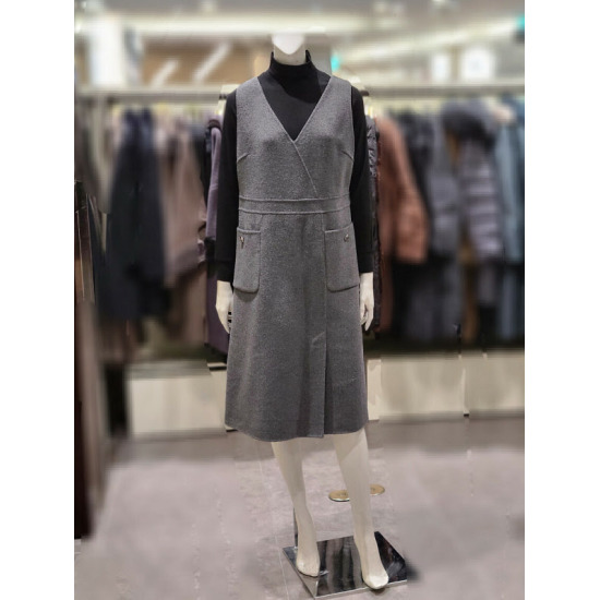 민소매 브이넥집업 울원피스 AI4PA05