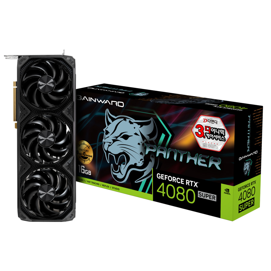 GAINWARD 지포스 RTX 4080 SUPER 팬서 OC D6X 16GB_이미지