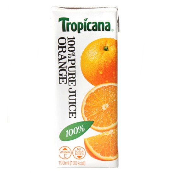 롯데칠성음료 트로피카나 100% 퓨어주스 오렌지 190ml (24개)