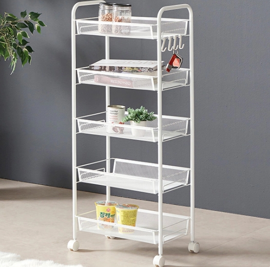 파인콘  트레벨 5단 이동식 철제 트롤리