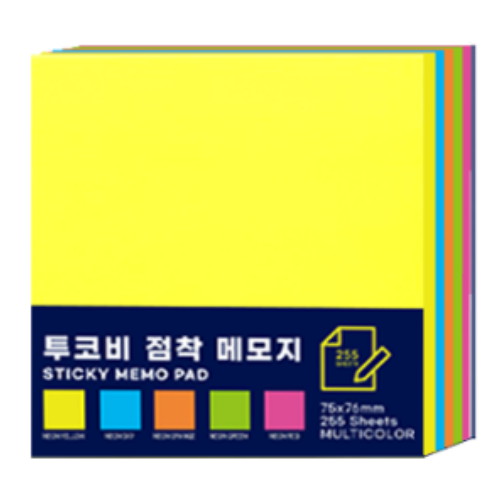 동아피엠에스 점착 메모지 네온 5색 75x76mm (3개)_이미지