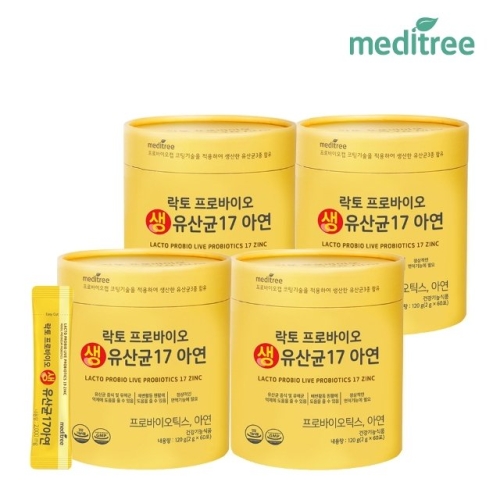  메디트리 락토프로바이오 생유산균17 아연 2g 60포 [4개]