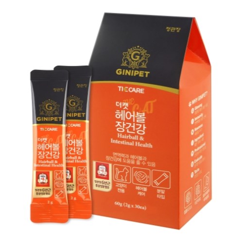 정관장 지니펫 캣 더케어 더캣 헤어볼&장건강 60g (2g x 30p) (1개)_이미지