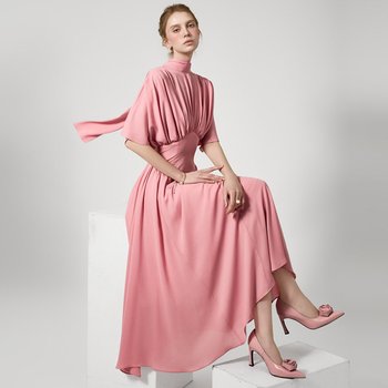 딘트 여성 스카프 셔링 원피스 D9556_이미지