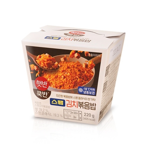 CJ제일제당 햇반 쿡반 스팸김치볶음밥 220g (6개)
