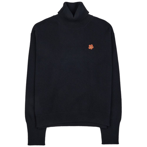 겐조 보크 플라워 터틀넥 니트 FD62PU4323LC (99J, 블랙)_이미지
