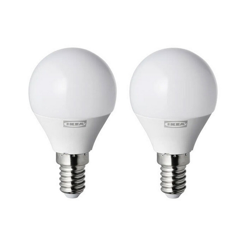 이케아 LED RYET 250루멘 구형 전구 2.4W (2개)