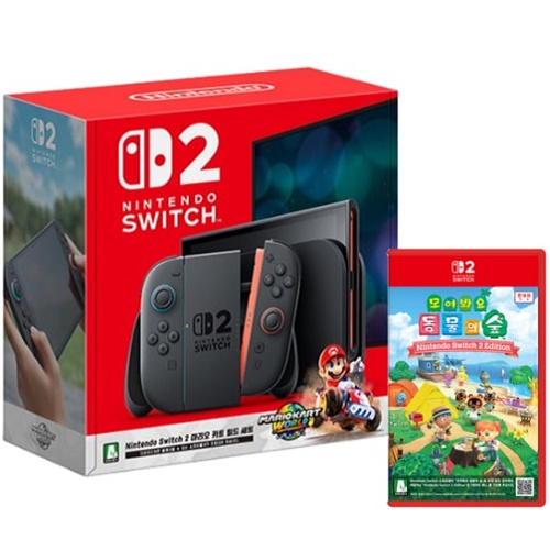 Nintendo 닌텐도 스위치 2 마리오 카트 월드 게임 타이틀 세트 (모여봐요 동물의 숲)