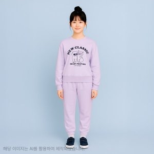 유솔 GIRLS 백매쉬 캐릭터 조거 셋업 ULMT253Q1_7358_이미지