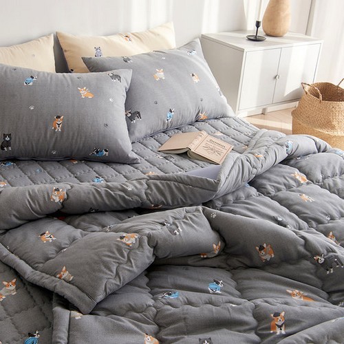 라몬떼 댕댕이 세미마이크로 사계절 차렵이불 (퀸 Q)_이미지