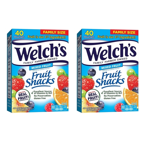 ��ġ�� ��ġ�� �ͽ��� ����Ʈ ���� 25.5g 40���� 2�� Welch's Fruit Snacks  Mixed Fruit  Glut..