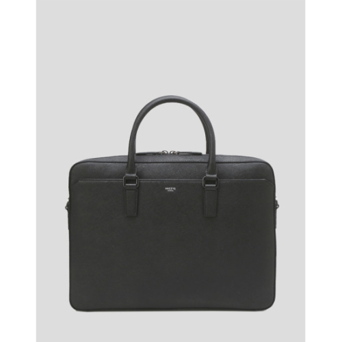 헤지스 블랙 단색 소가죽 서류가방_HJBA5E601BK_이미지