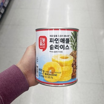 롯데쇼핑 오늘좋은 <b>파인애플</b> 슬라이스 850g