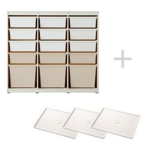 한샘 샘키즈 수납장 1305 뉴트럴베이지+뚜껑3P