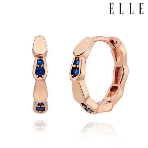 엘르쥬얼리 14K 큐빅 포인트 원터치 귀걸이 gold filled ELGPEE506 블루_이미지